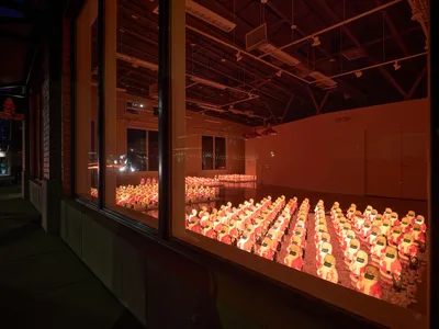 Masked Santa Army in Portland Installation