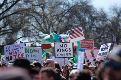 Democracy Rally in Portland's Historic District