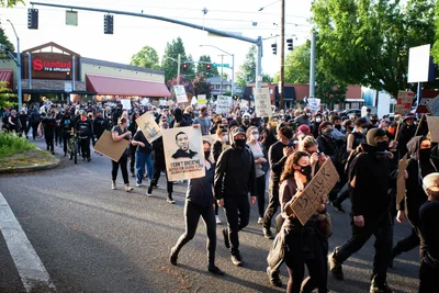 Justice March Through Northeast Portland Streets