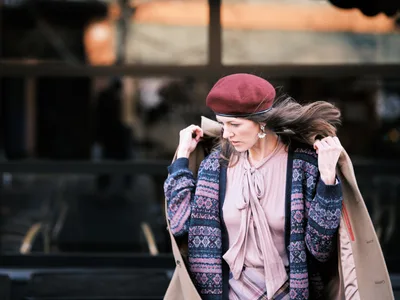 Windswept Elegance on Portland Streets