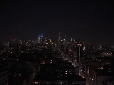 Manhattan Skyline from Chinatown at Dusk