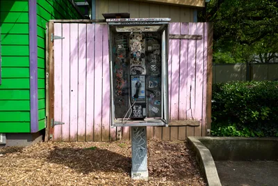 Functional Payphone in Portland Neighborhood