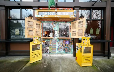 Custom Takeout Window at Portland Restaurant