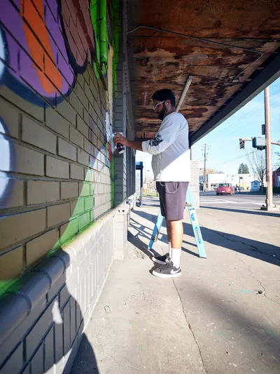 Artist Transforms Northeast Portland Street Corner