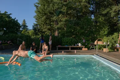 Summer Pool Party in Oregon Orchard