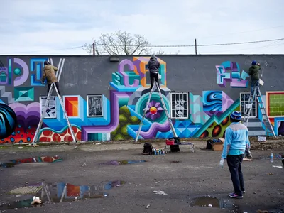 Mural Artists Transform Northeast Portland Wall