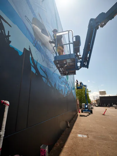 Street Artists Transform Portland Building Wall