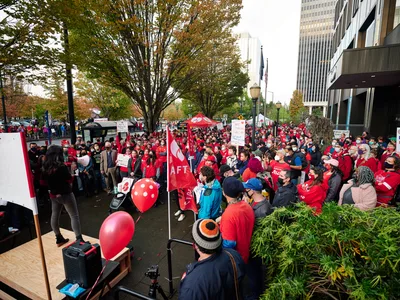 Kaiser Nurses Rally Before Historic Strike