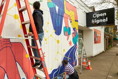 Artists Creating Community Mural in Portland