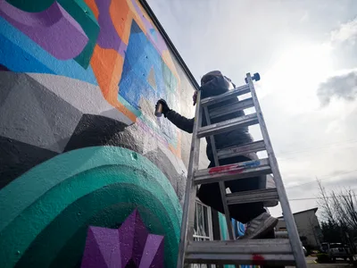 Mural Artist Creates Vibrant Northeast Portland Street Art