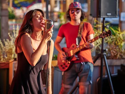 Golden Hour Performance at Portland Mercado
