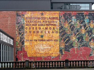 Ghost Sign Radio Station Mural Portland