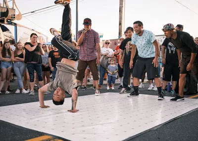 Breakdancer Commands Alberta Street Crowd