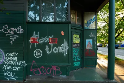 Pandemic Graffiti Transforms Portland Corner Building
