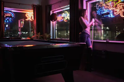 Neon Solitude at Portland Bar