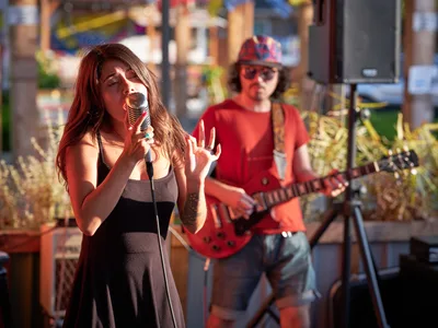 Golden Hour Performance at Portland Mercado