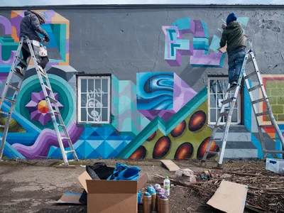 Mural Artists Transform Northeast Portland Building Wall