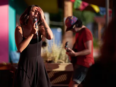 Golden Hour Performance at Portland Mercado