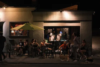 Evening Gathering at Alberta Street Cafe