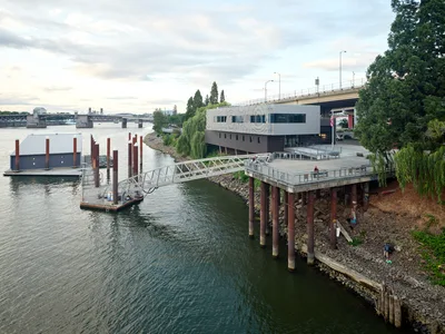 Waterfront Fire Station Spans Willamette River