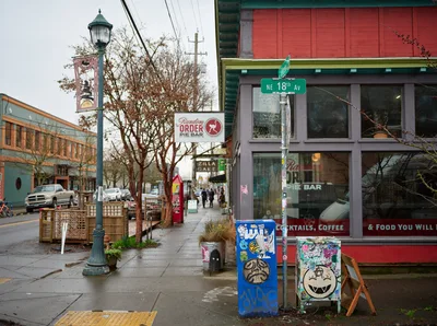 Alberta Street Corner Life Portland Oregon