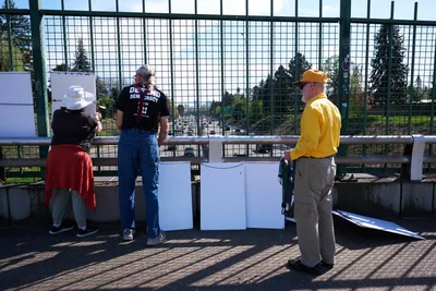 Activists Stage Banner Drop Over Interstate