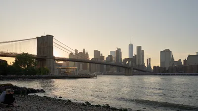 Brooklyn Bridge at Golden Hour from DUMBO