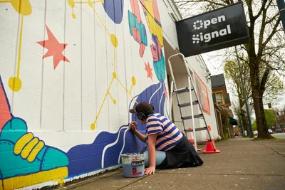 Artist Creates Community Mural in Portland