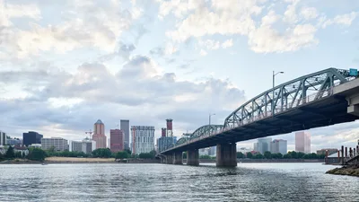 Portland Skyline Across the Willamette River