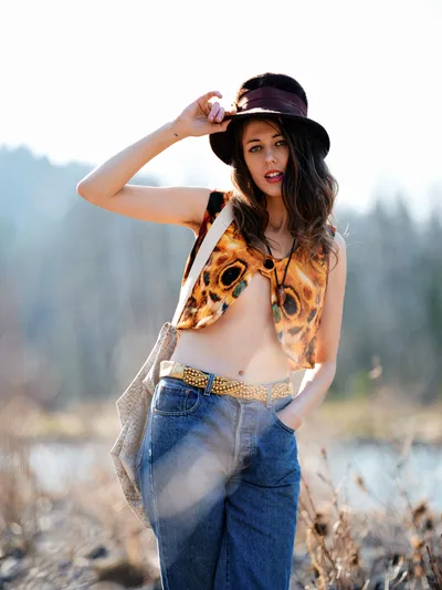 Golden Hour Portrait Along Oregon Floodplain