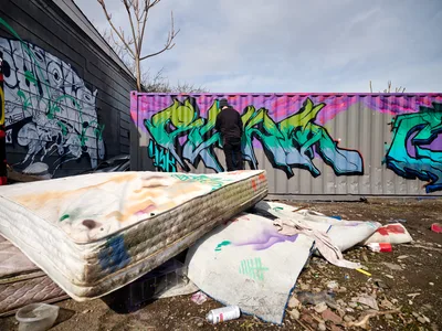 Northeast Portland Street Artist Creates Vibrant Wall Mural