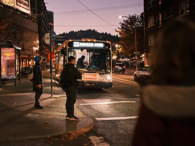 Evening Transit on West Burnside Street