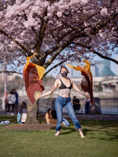 Spring Dance Beneath Portland's Cherry Canopy