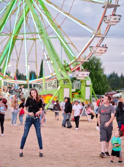 Evening Carnival Moments at Clark County Fair