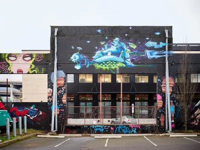 Underwater Fantasy Mural at Portland Creative District