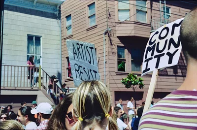 Mission District Gentrification Protest Signs