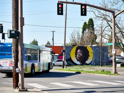 Urban Portrait Mural in Portland's Alberta District