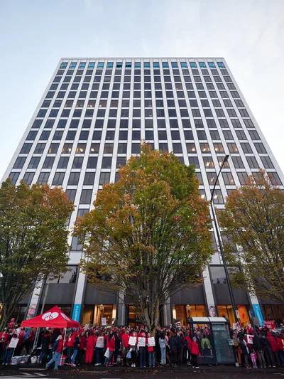 Red Wave Rises Against Kaiser Tower