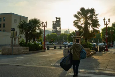 Morning Commute Through Portland's Historic Chinatown