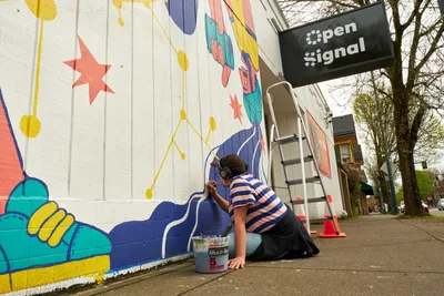 Artist Creates Community Mural in Portland