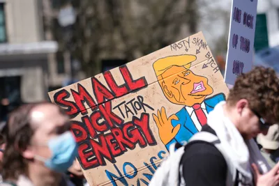 Small Dick Energy Protest Sign Portland