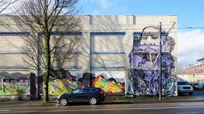 Street Art Transforms Portland Warehouse