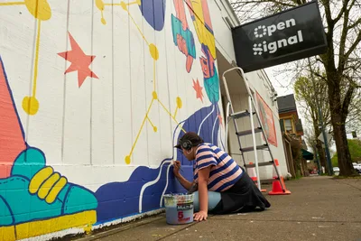 Artist Creates Community Mural in Portland