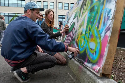 Street Artists Create Collaborative Mural in Portland